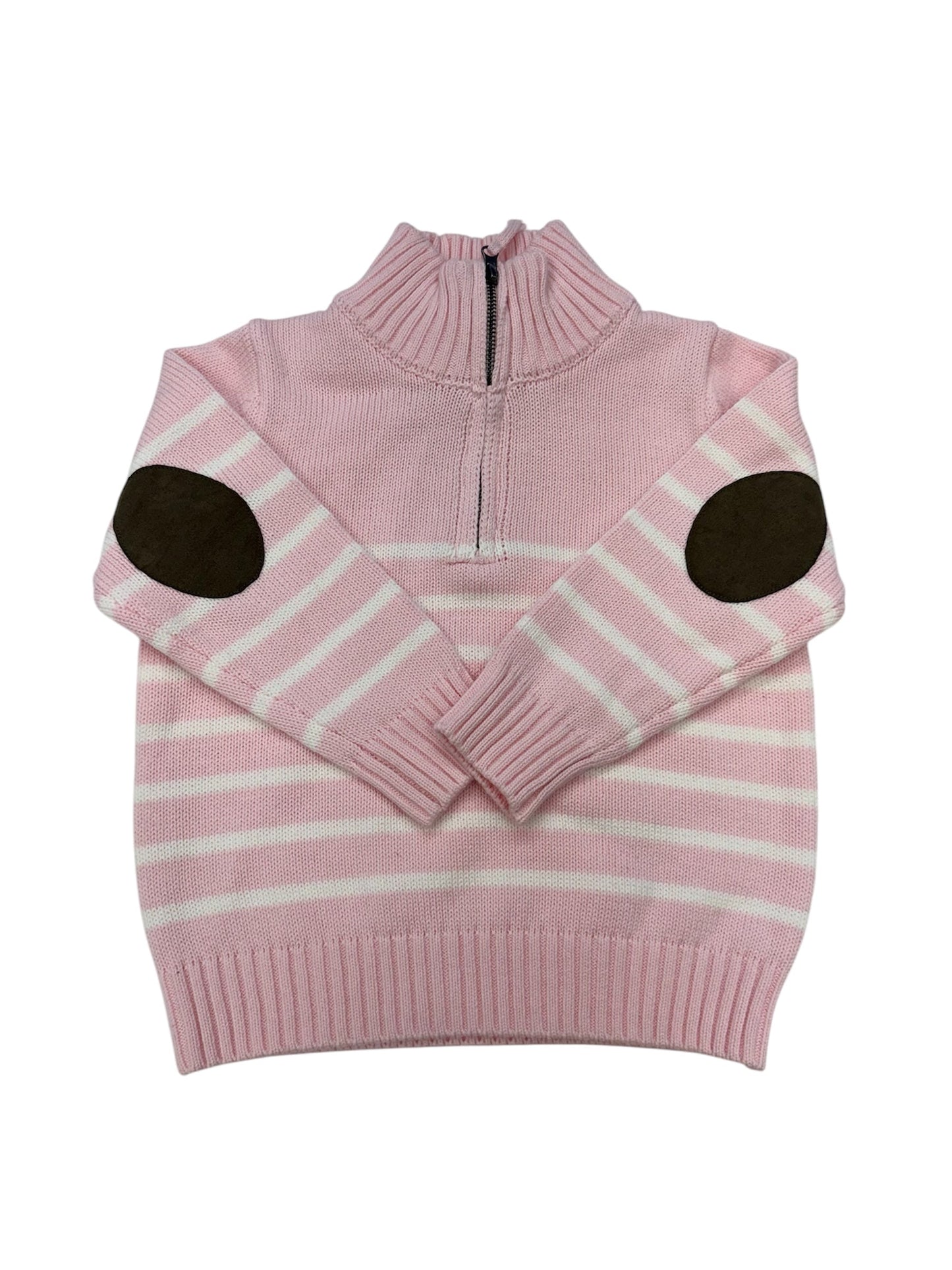 1/4 Zip Striped Sweater