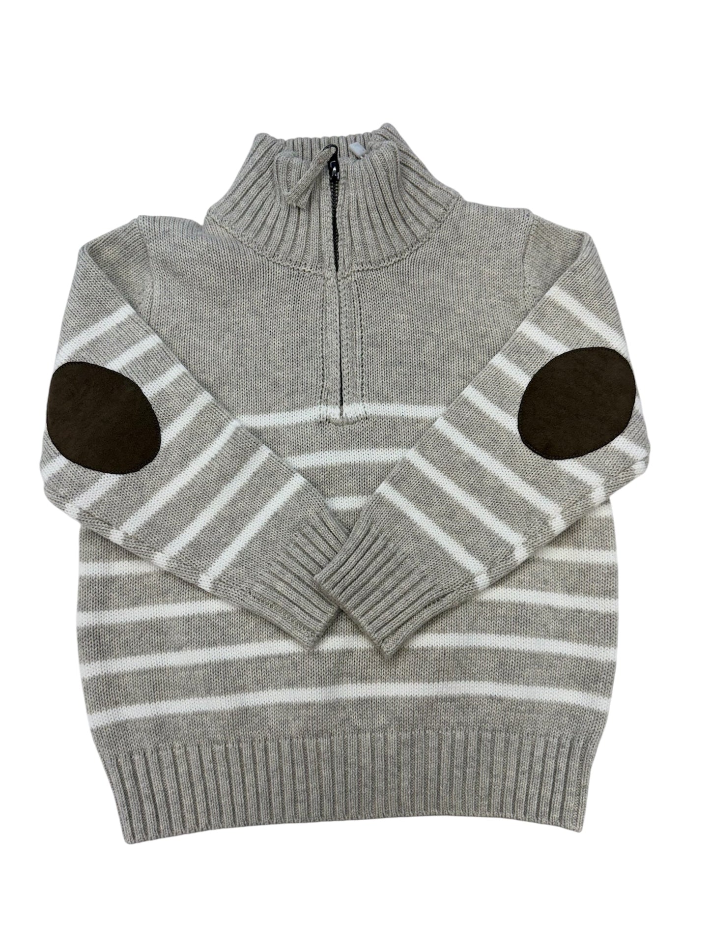 1/4 Zip Striped Sweater