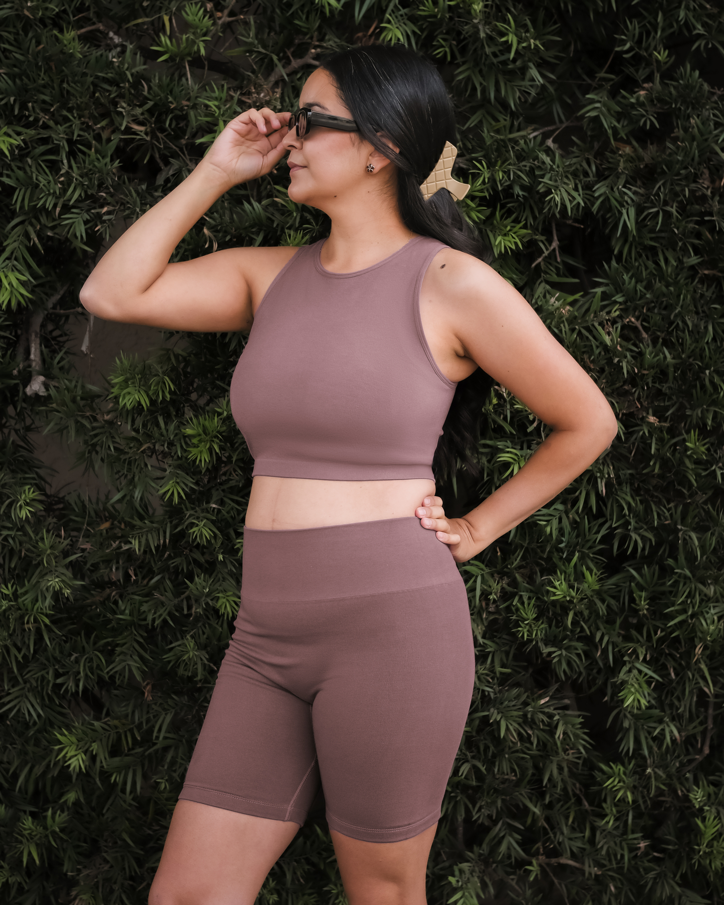 Sublime® Bamboo Hands-Free Pumping Longline Bra Top | Twilight