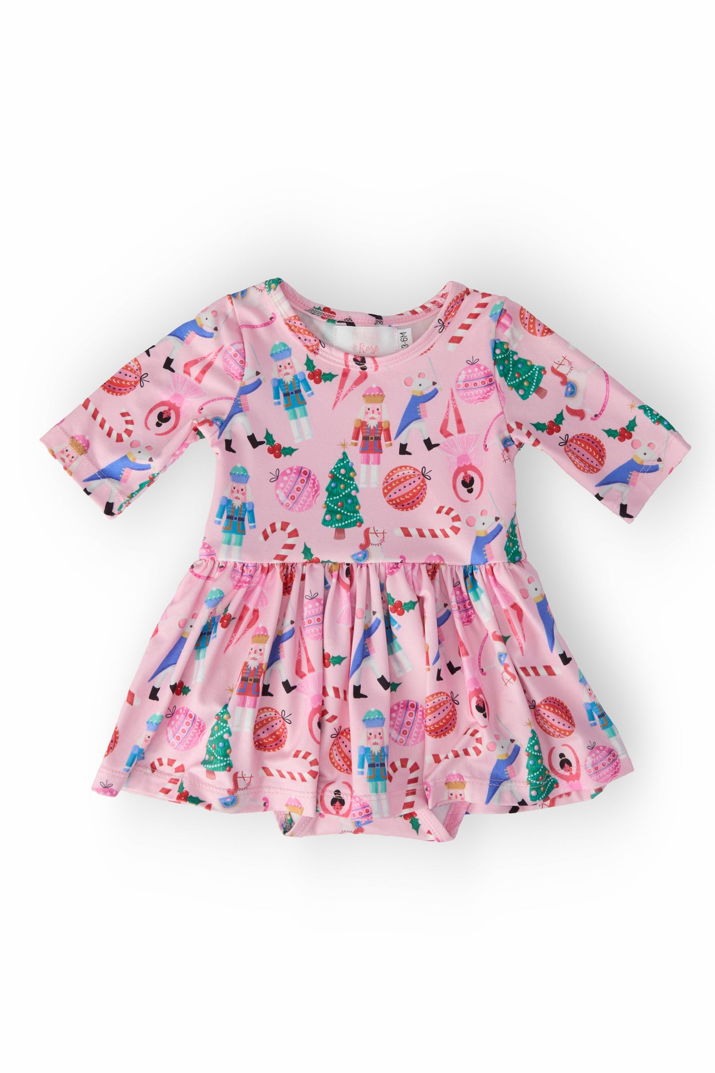 Sugarplum Fairy 3/4 Sleeve Twirl Bodysuit