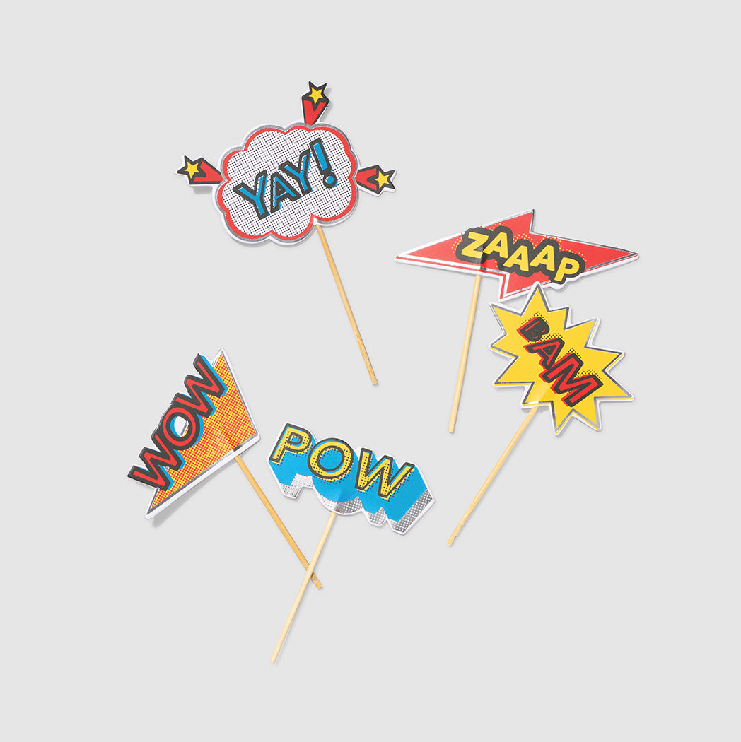 Bam! Zaaap! Pow! Mini Toppers (10 per pack)
