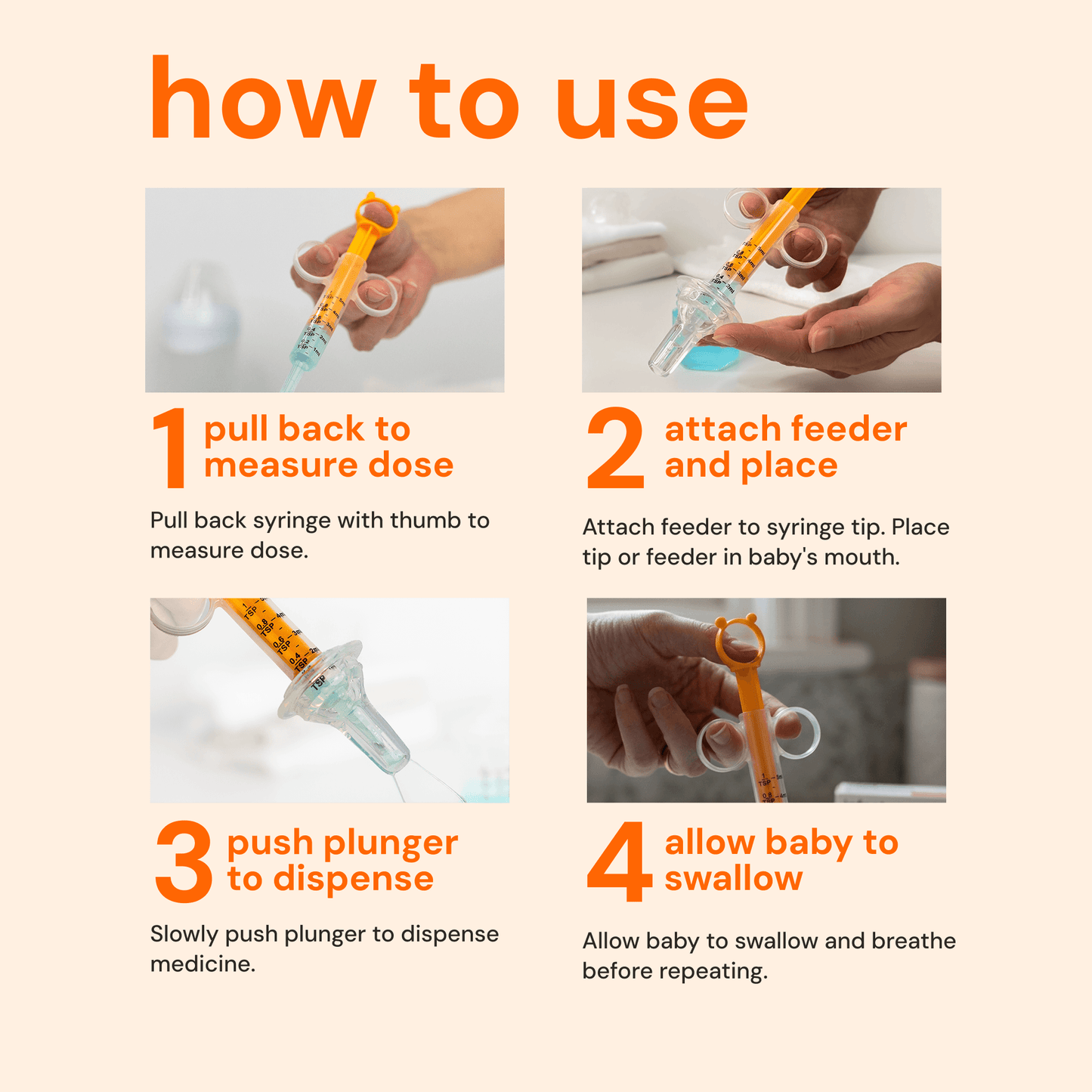 baby medicine syringe + feeder