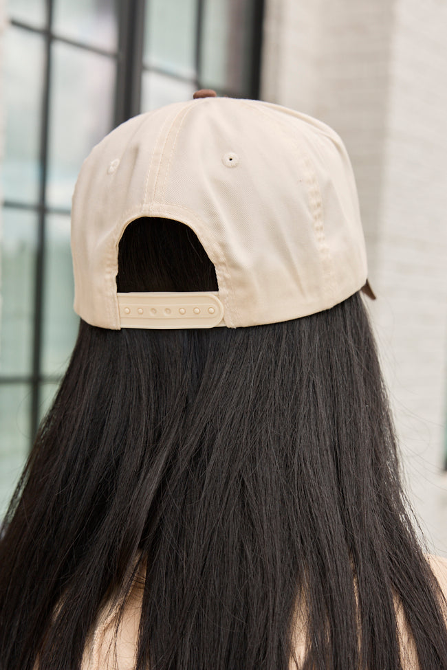 Coffee Club Natural/Brown Embroidered Trucker Hat