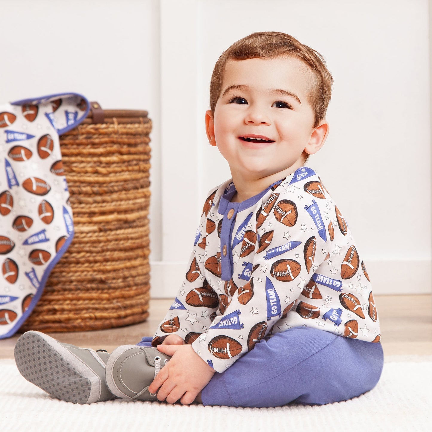 Football Bamboo Boys Tee & Pants