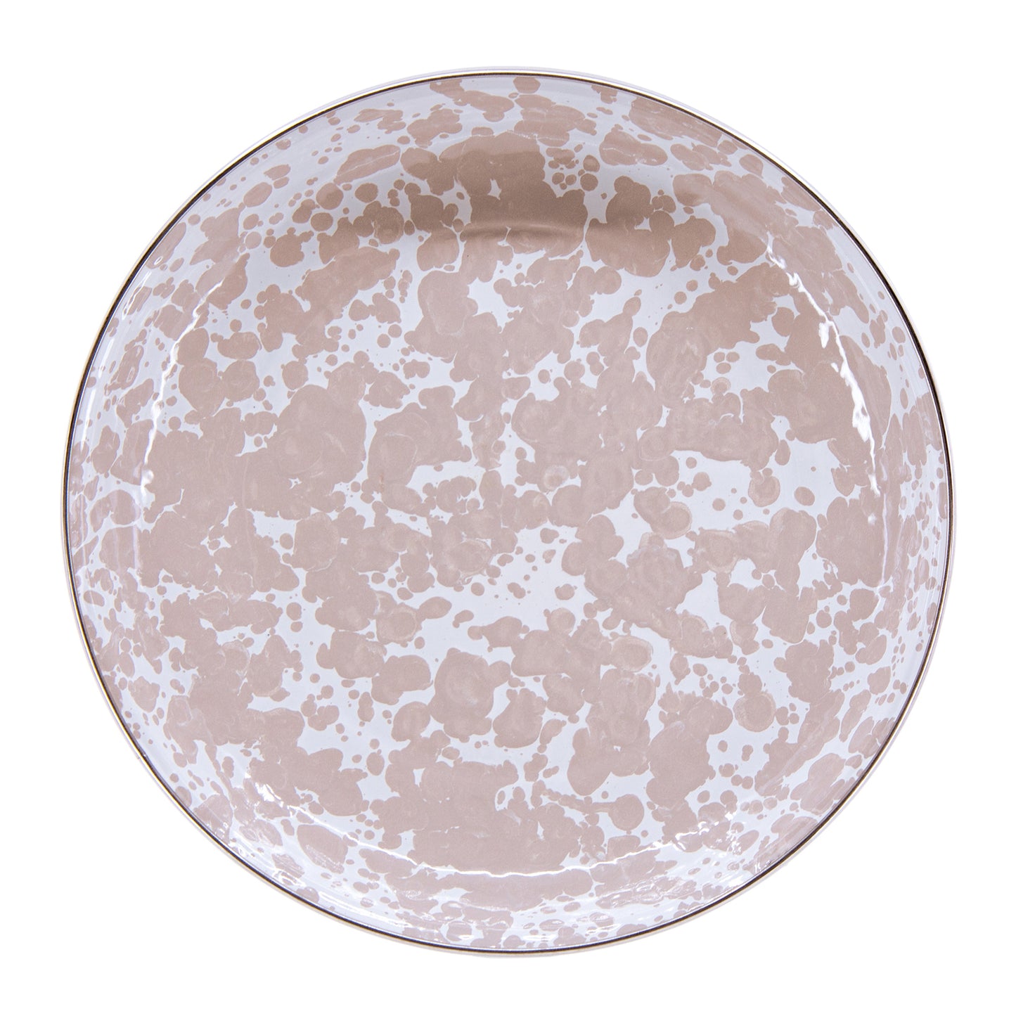 Taupe Swirl Pasta Plates - Set of 4