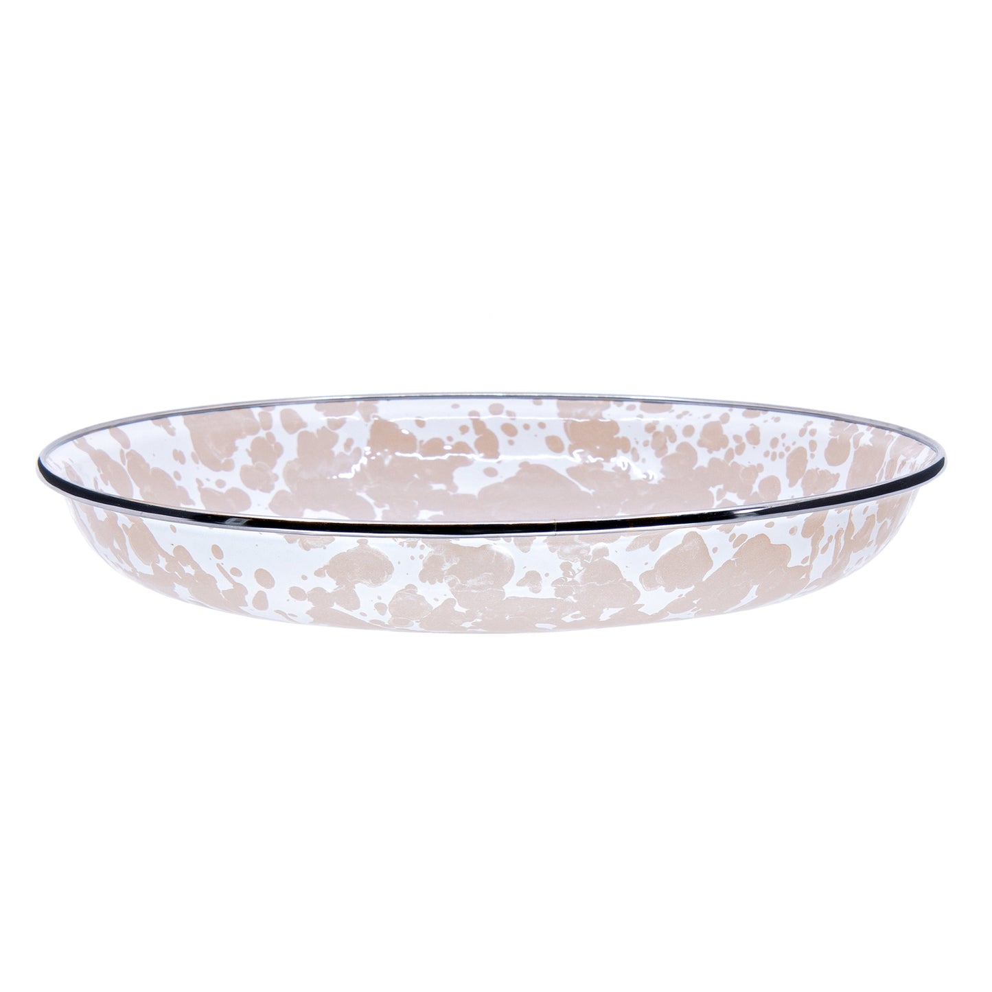 Taupe Swirl Pasta Plates - Set of 4