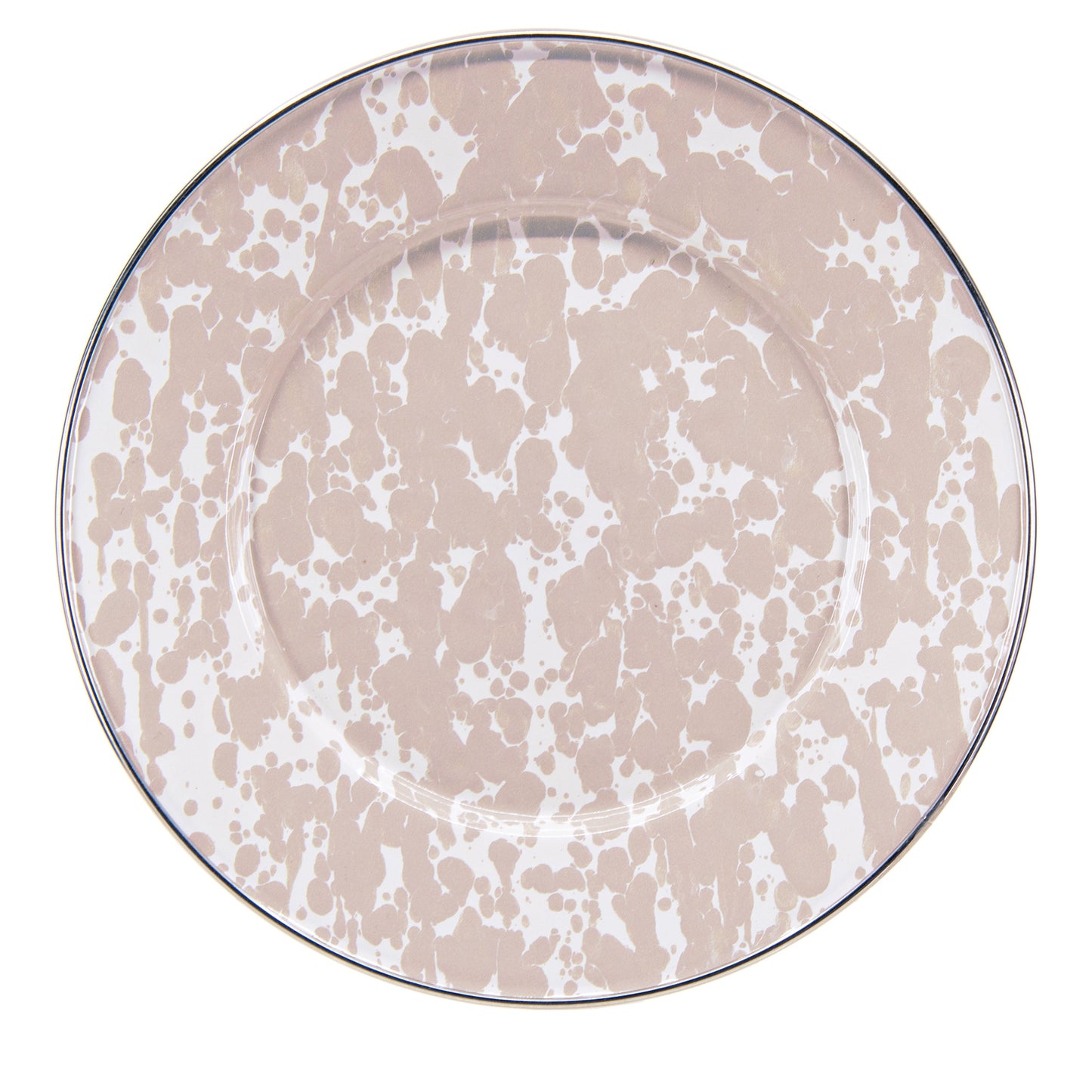 Taupe Swirl Sandwich Plates - Set of 4