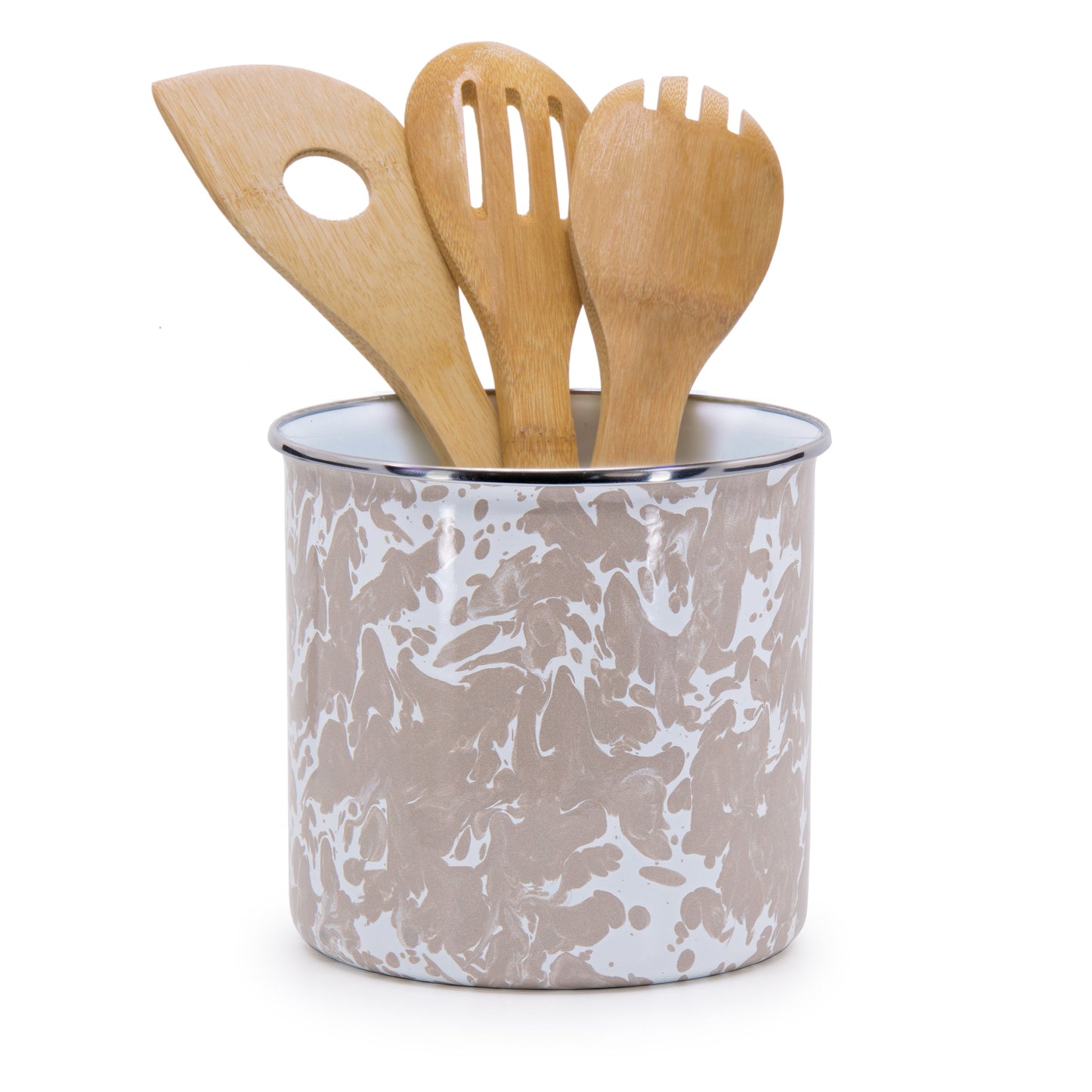 Taupe Swirl Utensil Holder