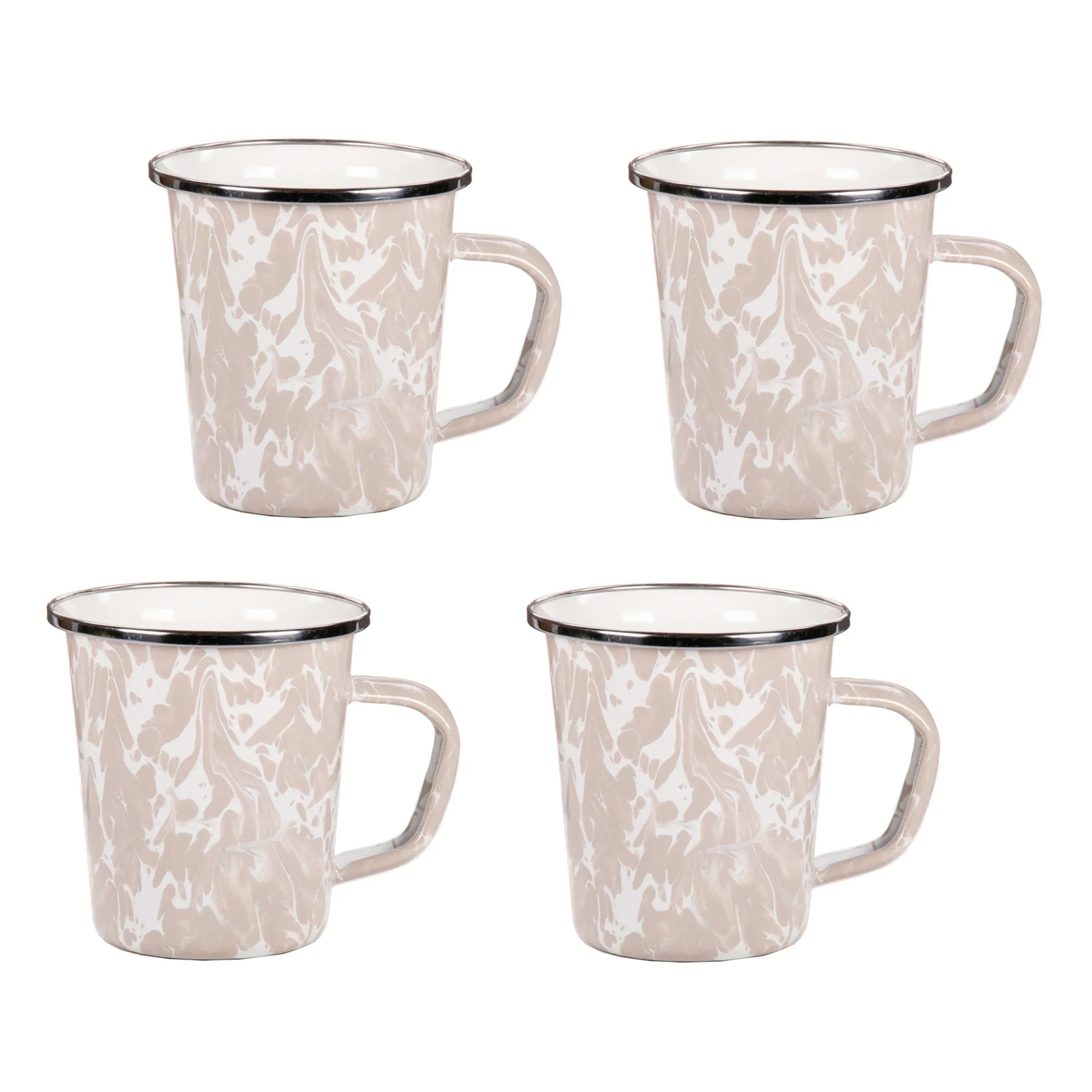 Taupe Swirl 16 oz Latte Mugs - Thumbnail 4
