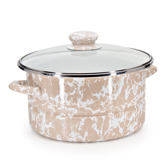 Taupe Swirl 6 Qt Stock Pot