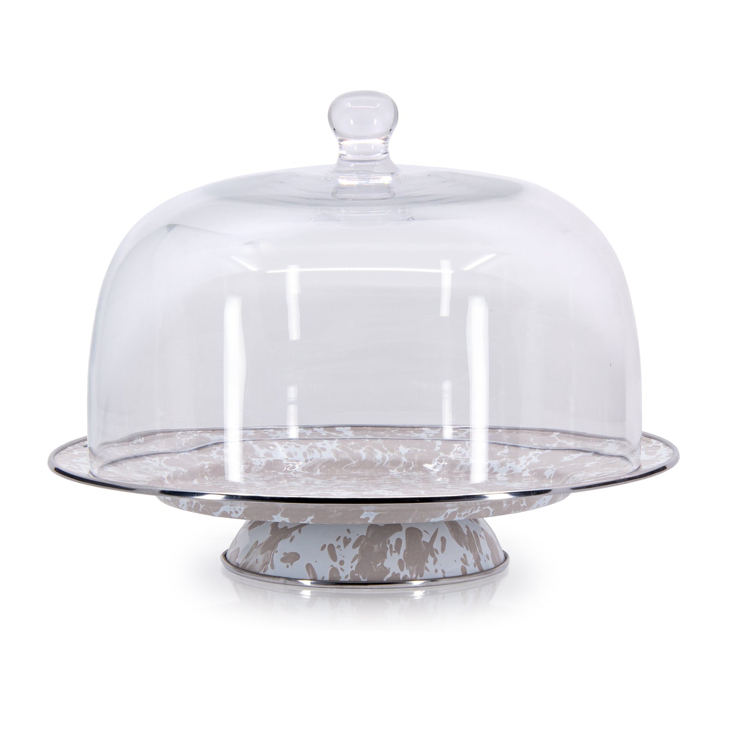 Swirl Cake Plate, Taupe
