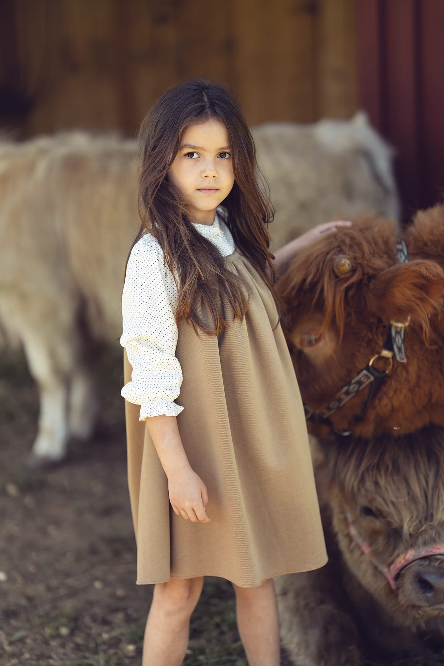 Sienna Pinafore Jumper - Chestnut