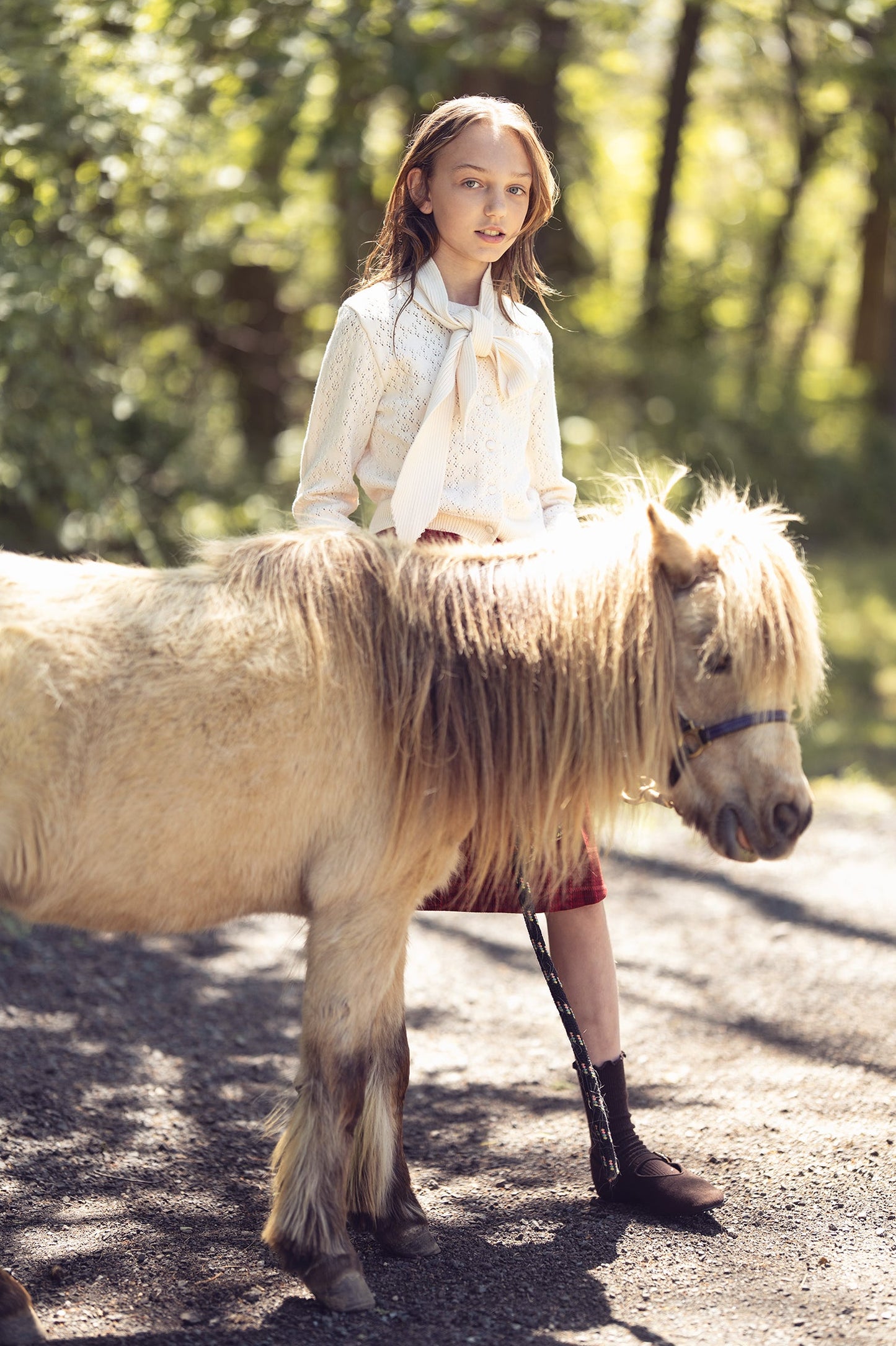 Lyla Bow Pointelle Cardigan - Oatmilk