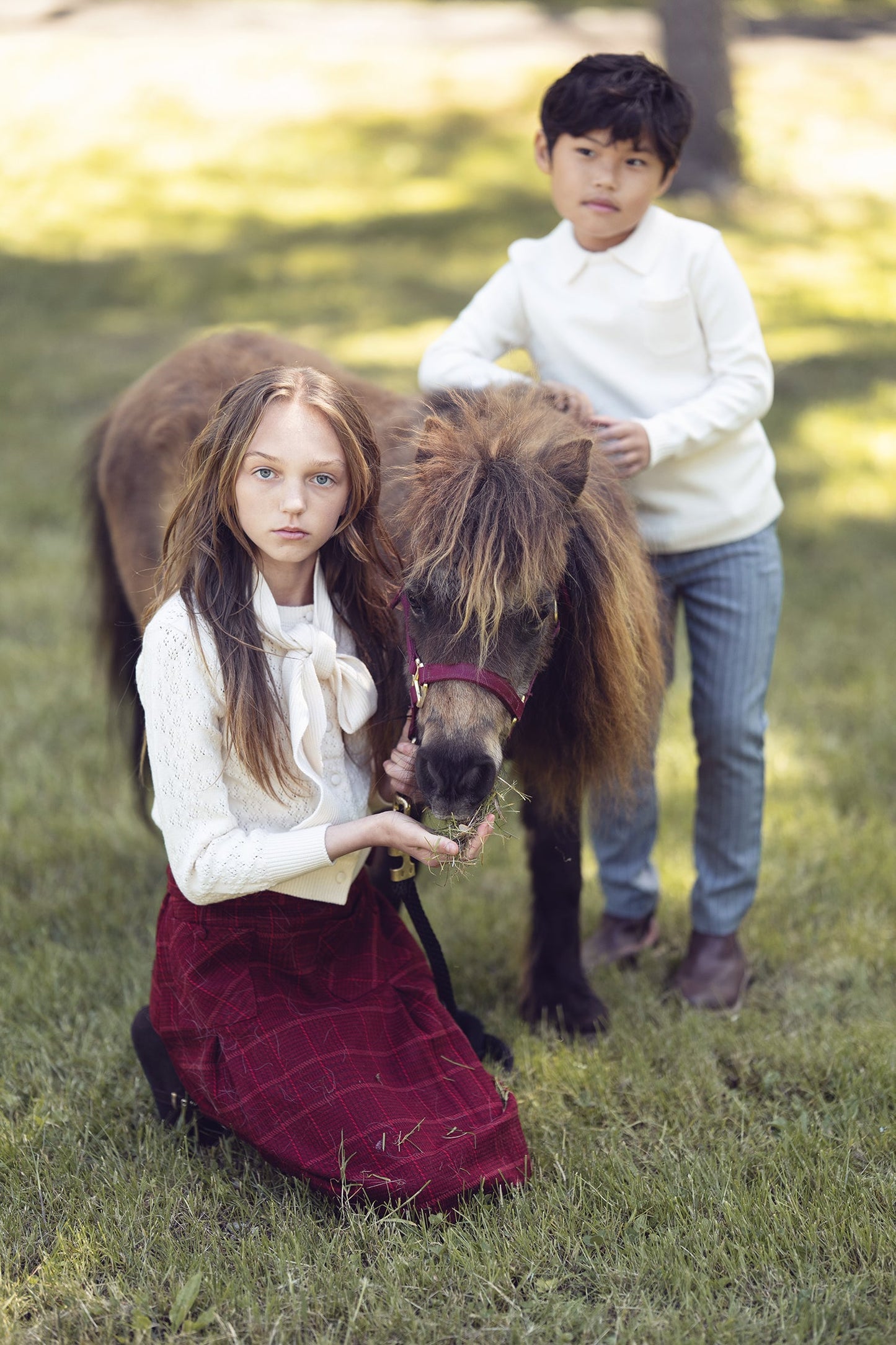 Leslie Wool Skirt - Cranberry