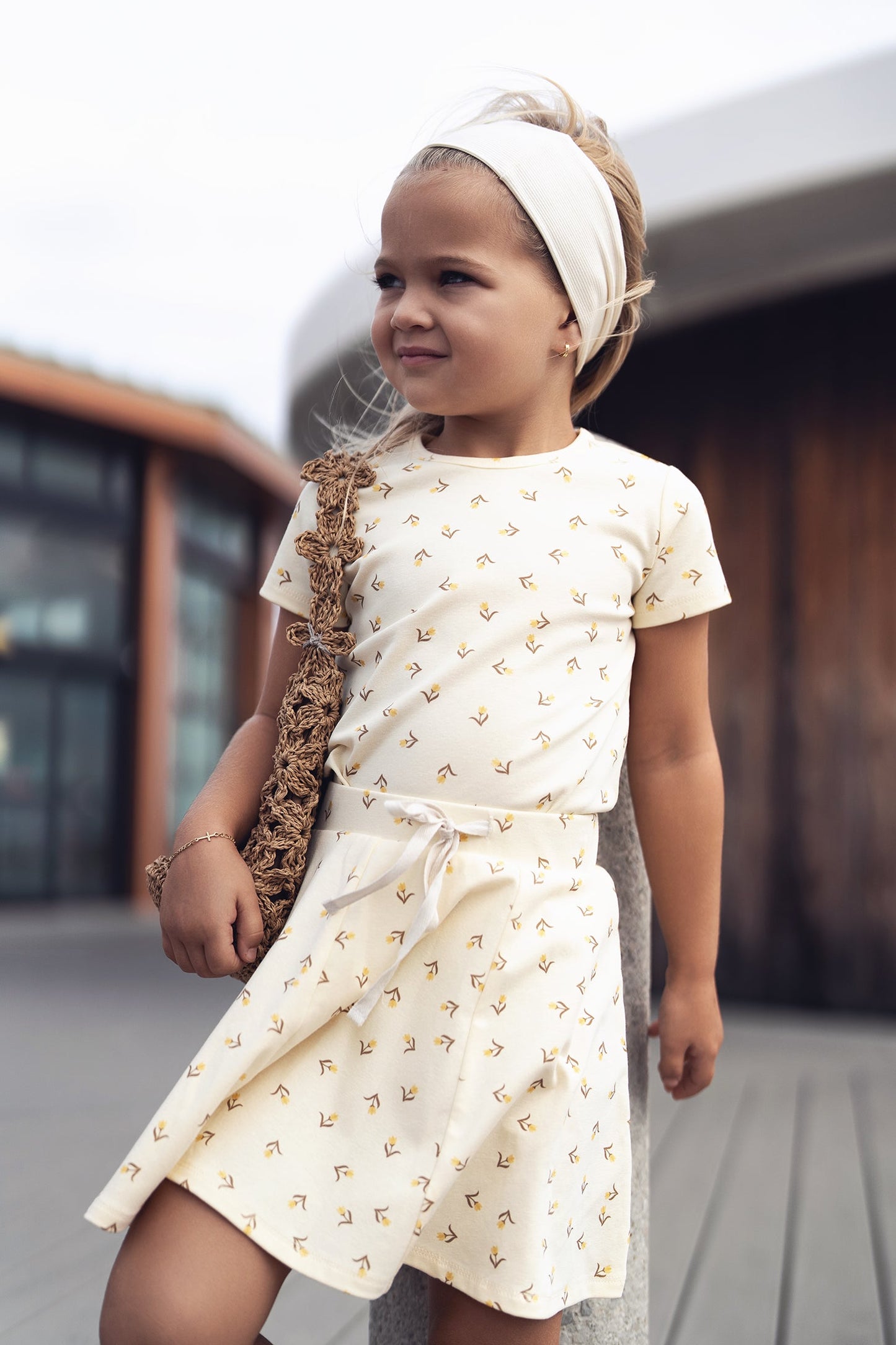 Butter Yellow Tulip 6 Panel Skirt
