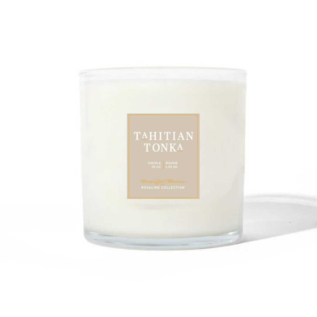 Romance Tahitian Tonka Natural Candle 55oz Rosaline Collection