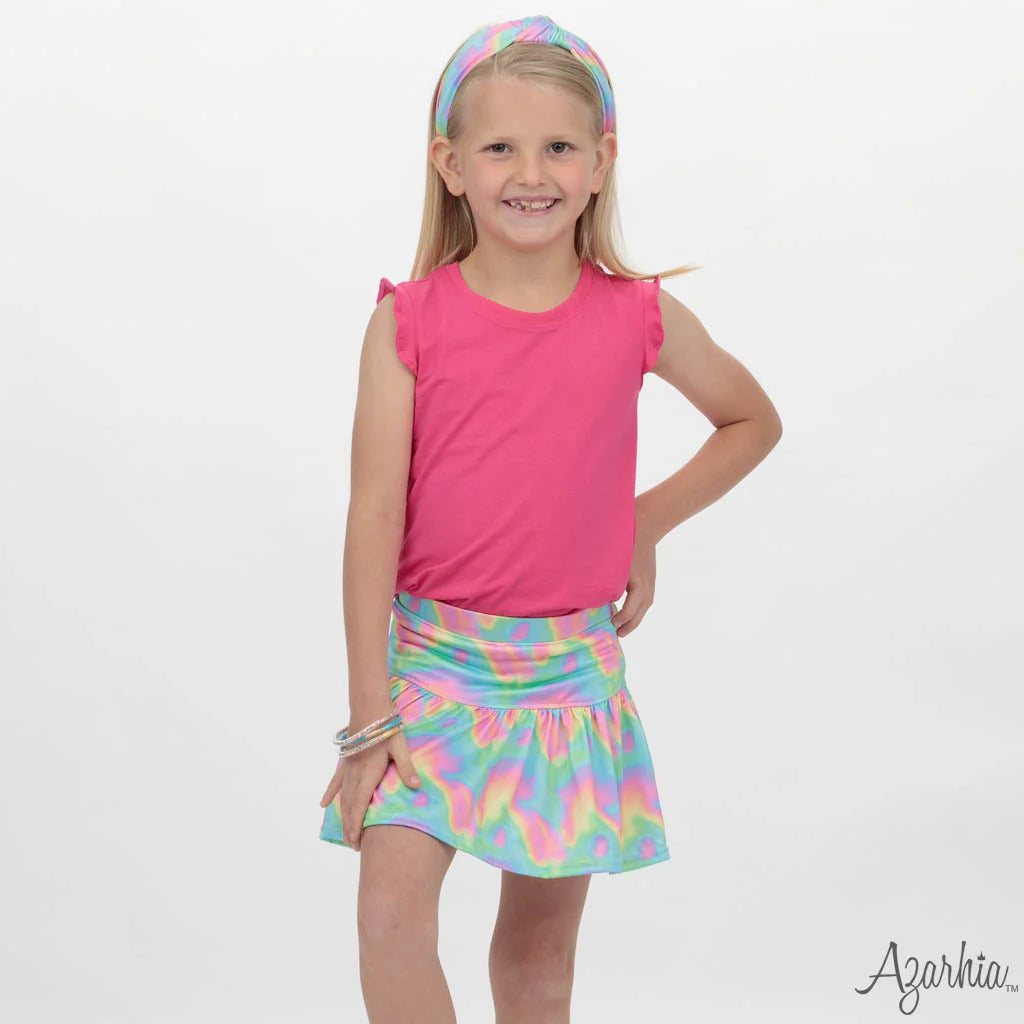 Top Knot Headband in Neon Wave