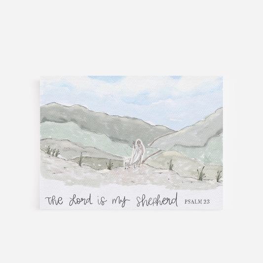Psalm 23 My Shepherd Art Print