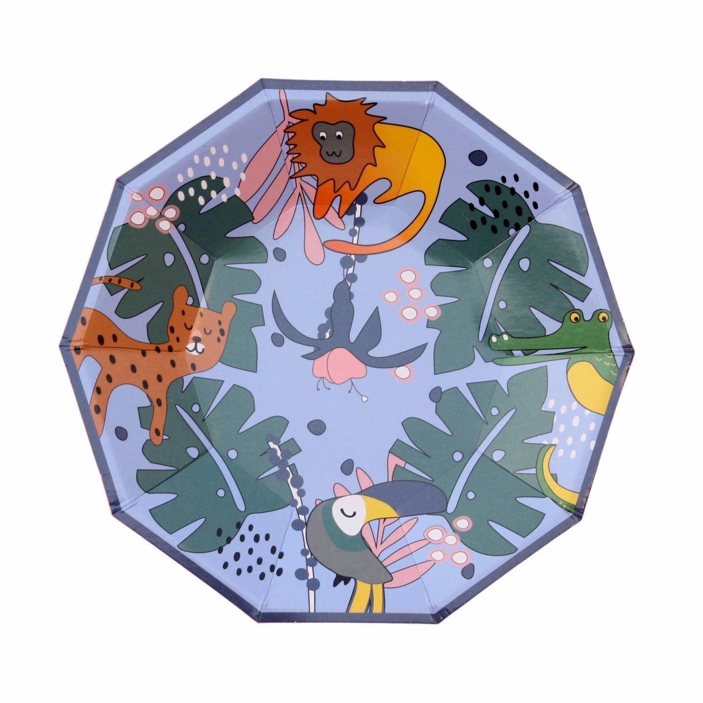 Tropical Animals Small Plates 7" (Set of 8) – Jungle Safari Birthday Party Supplies