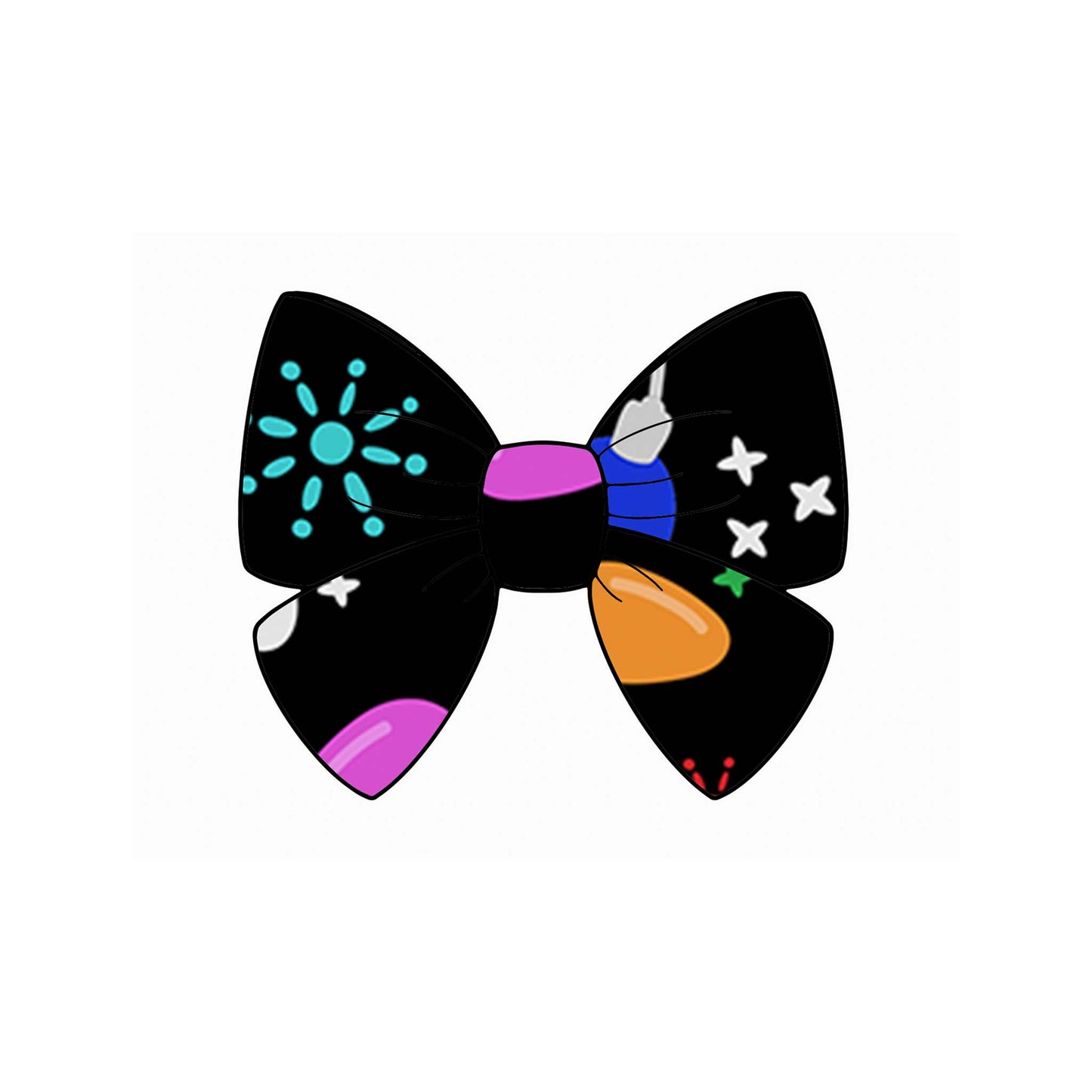 Christmas | Holiday Lights | Small Clip Bow