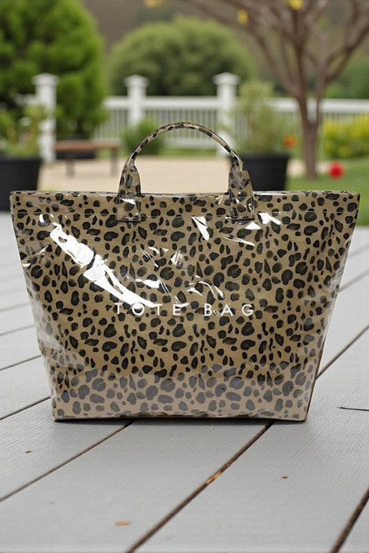 SC - ETA 9/30-10/14 Leopard Vinyl TOTE BAG
