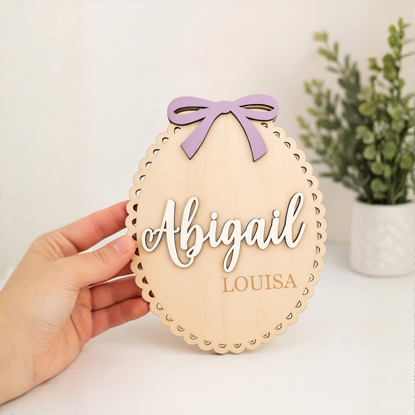 Baby Name Announcement Sign Newborn Girl