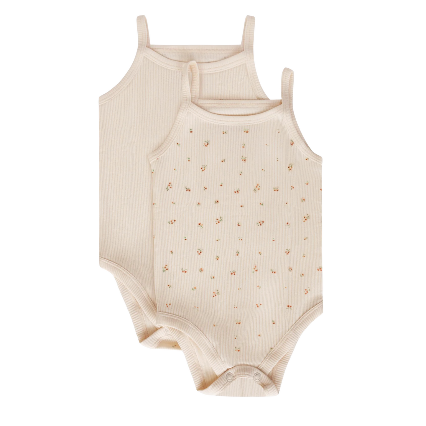 Feathers Super Soft Cotton Tank Top Baby Girl Undershirts – One-Piece Toddler Bodysuit (2 Pack)