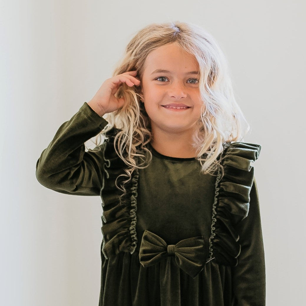 Velvet Moss Dress