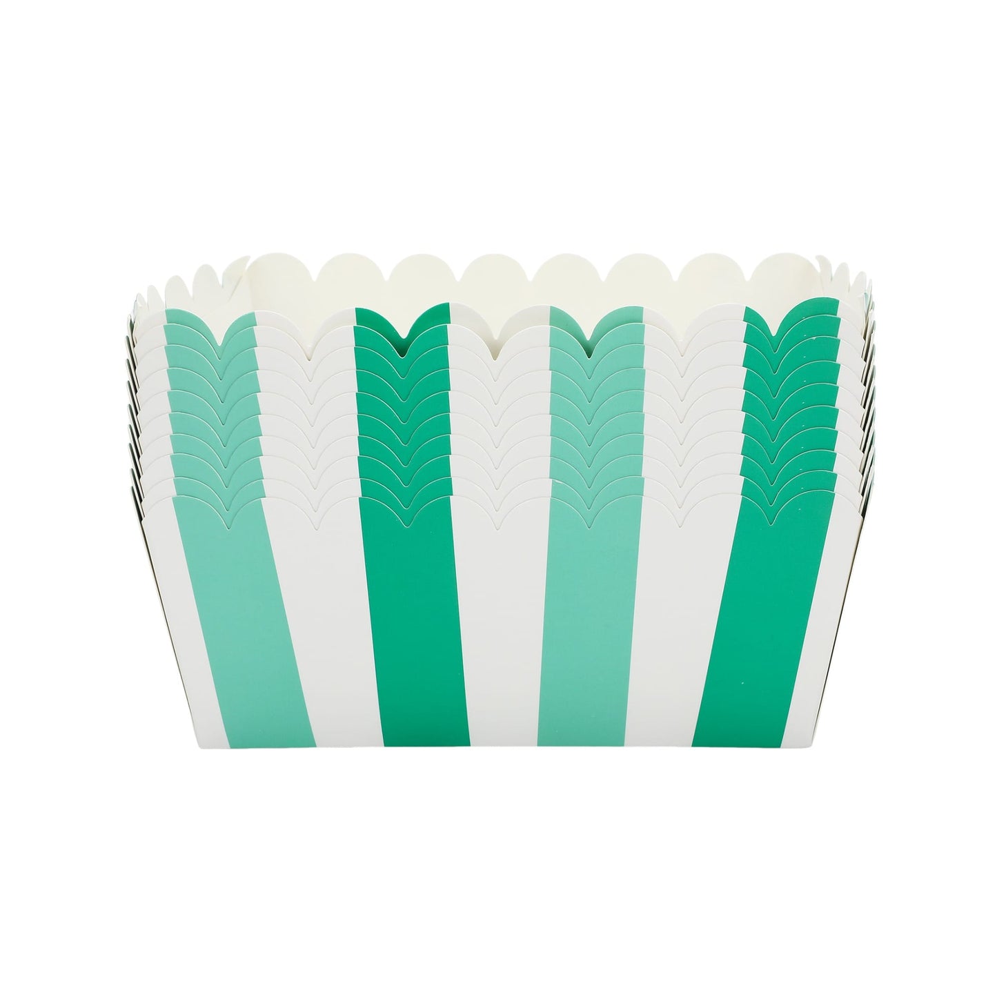 Game Day Green & White Snack Trays (10 Pack)