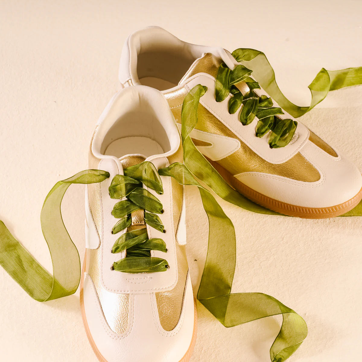 Sheer Green Step It Up Shoelaces | Boutique Sneaker Laces