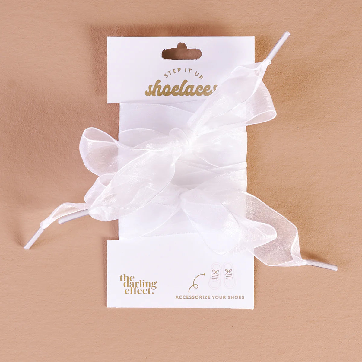 Sheer Step It Up Shoelaces – White | Boutique Sneaker Laces