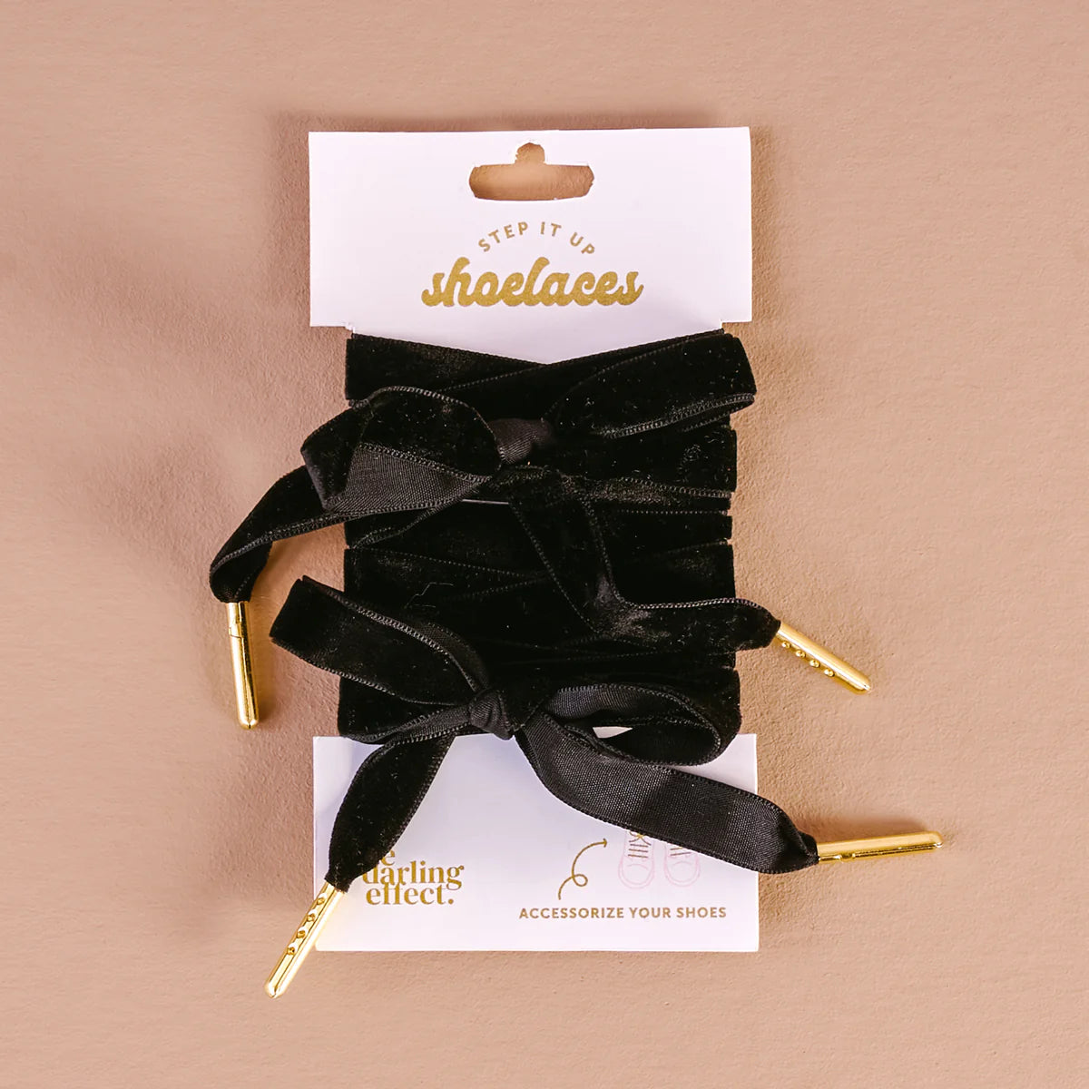 Velvet Step It Up Shoelaces – Black | Boutique Sneaker Laces