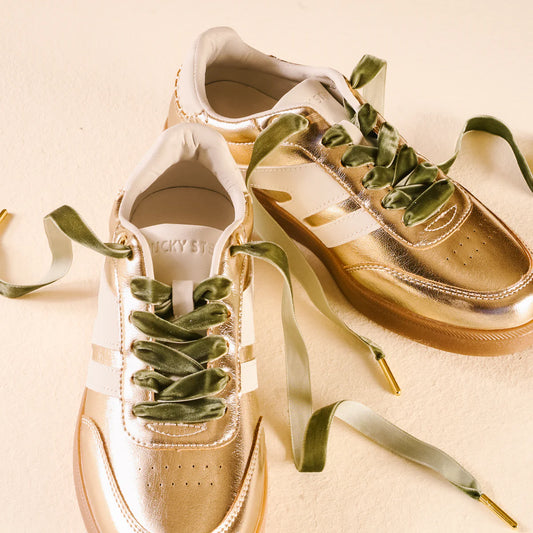 Velvet Green Step It Up Shoelaces | Boutique Sneaker Laces