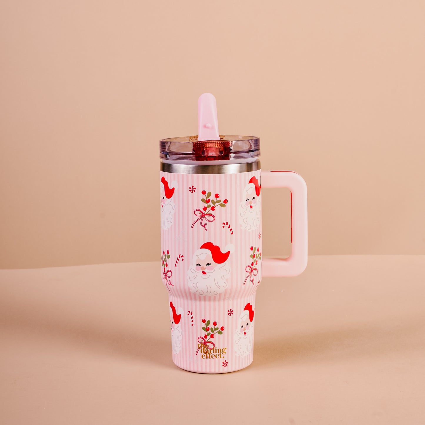 20 oz Lifestyle Flip Straw Tumbler – Holly Jolly Santa
