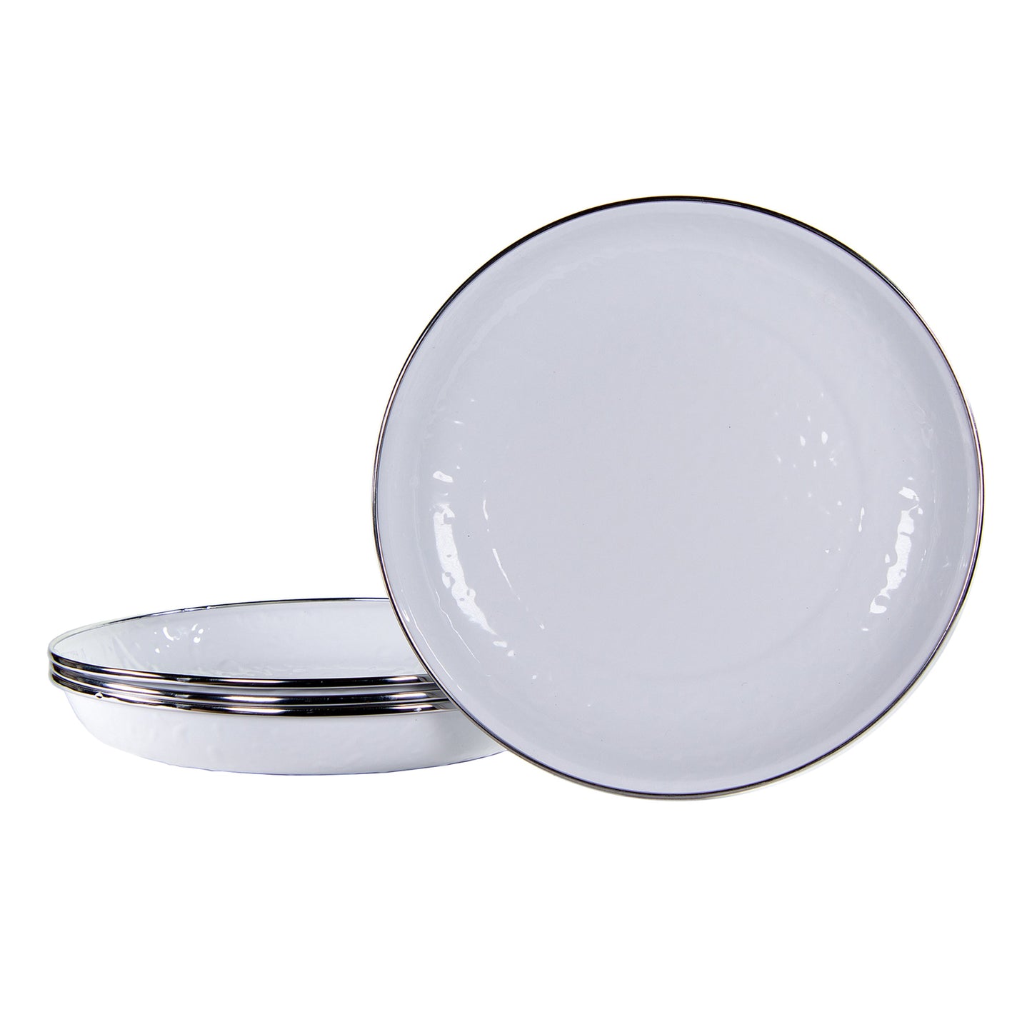 Solid Pasta Plates - Set of 4, White