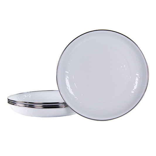Solid Pasta Plates - Set of 4, White