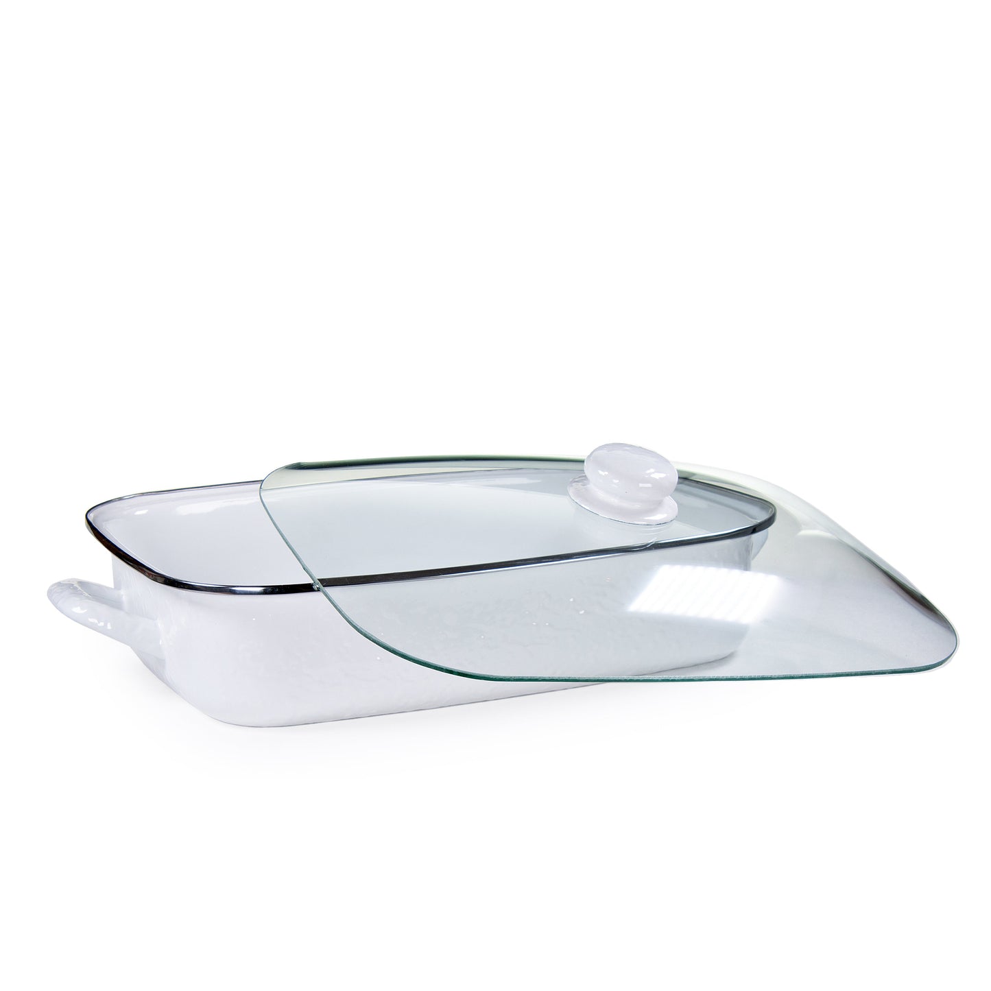 White Solid Roasting Pan