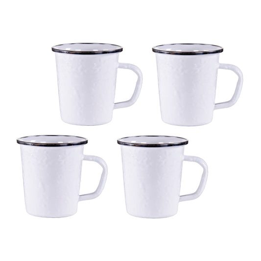 White 16 oz Latte Mugs - Set of 4