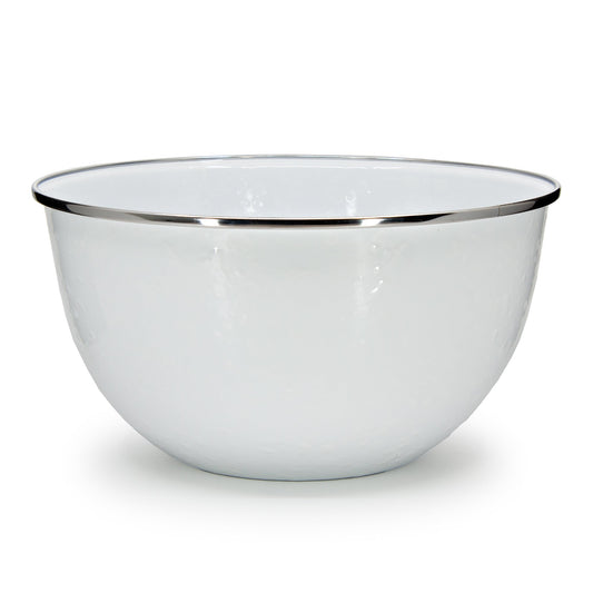 Solid White Large Salad Bowl
