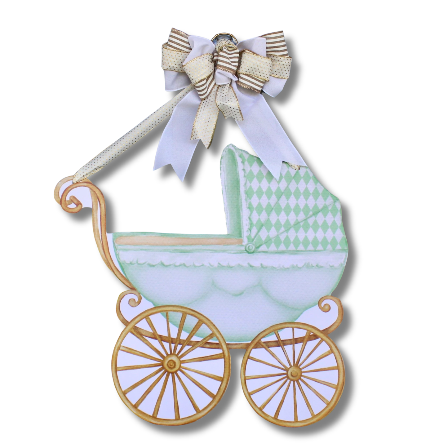 Green Baby Carriage Door Hanger