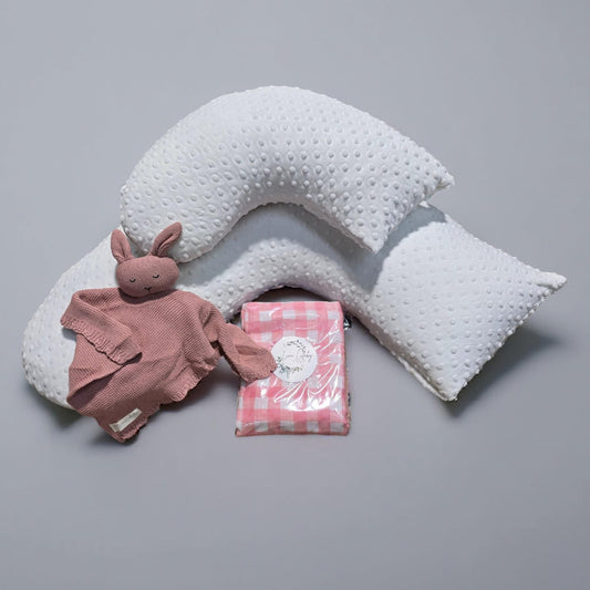 Baby Essentials Gift Set #5 - Large Bundle (Ivory Dot) | Award-Winning Nursing Pillow Kit