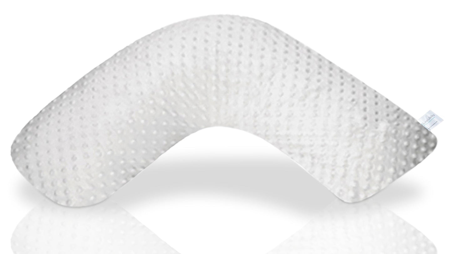 Award-Winning Nursing Pillow - White Dot Design | Ergonomic Breastfeeding Support | Luna Lullaby