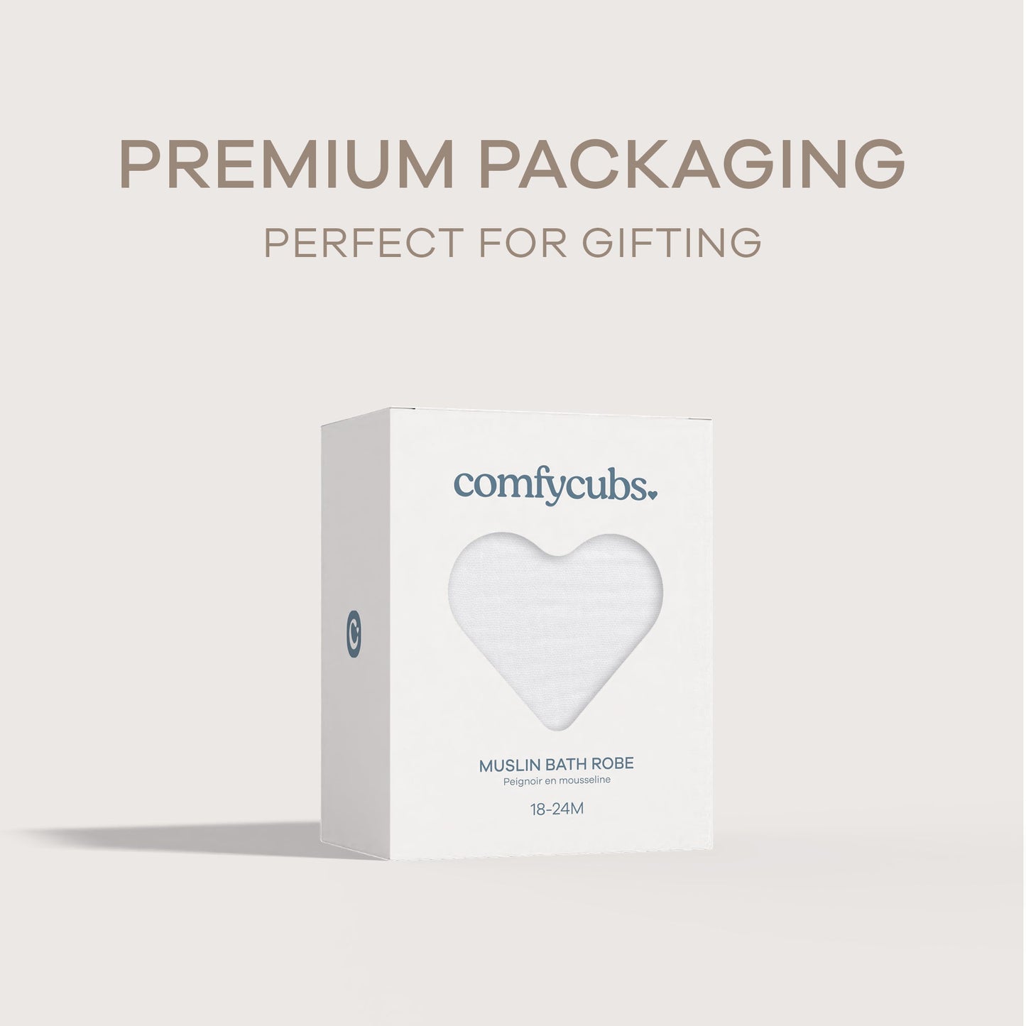 Muslin Bath Robe for Kids in White