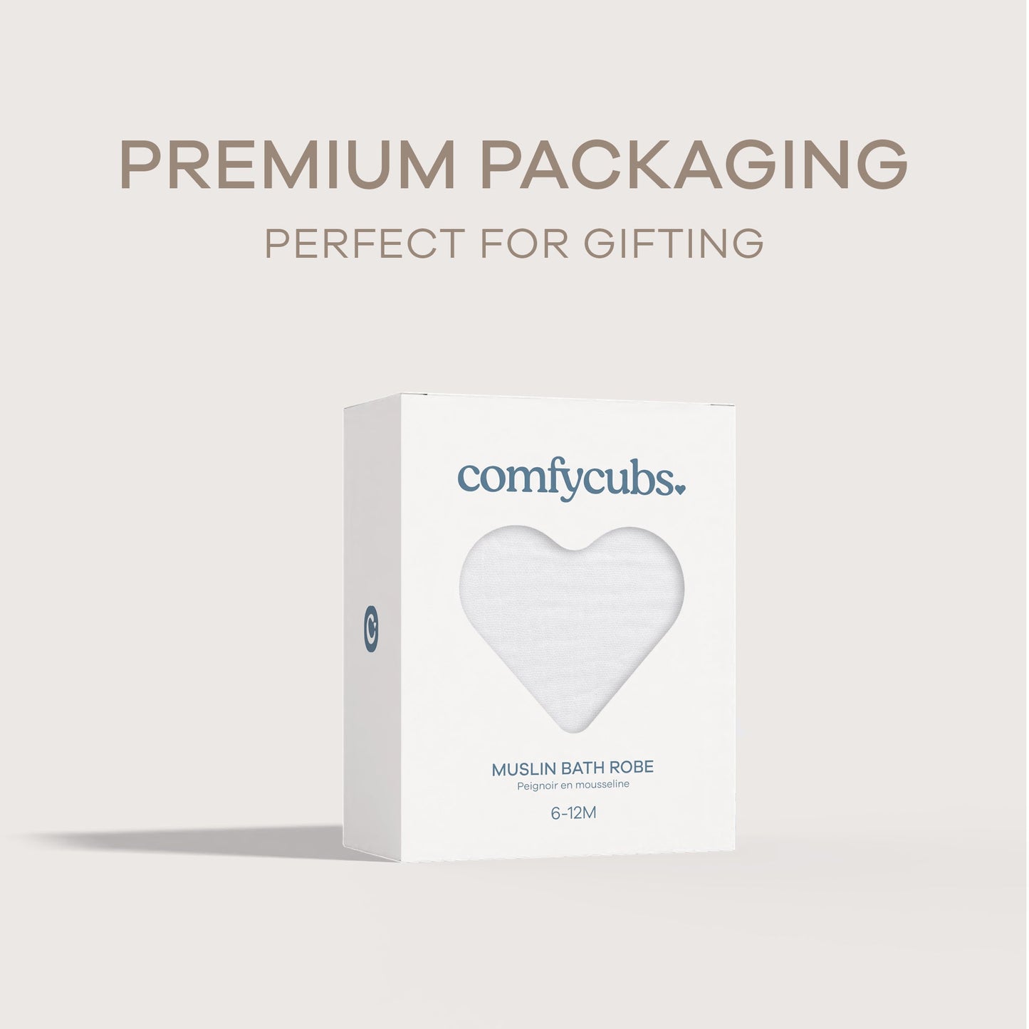 Muslin Bath Robe for Kids in White