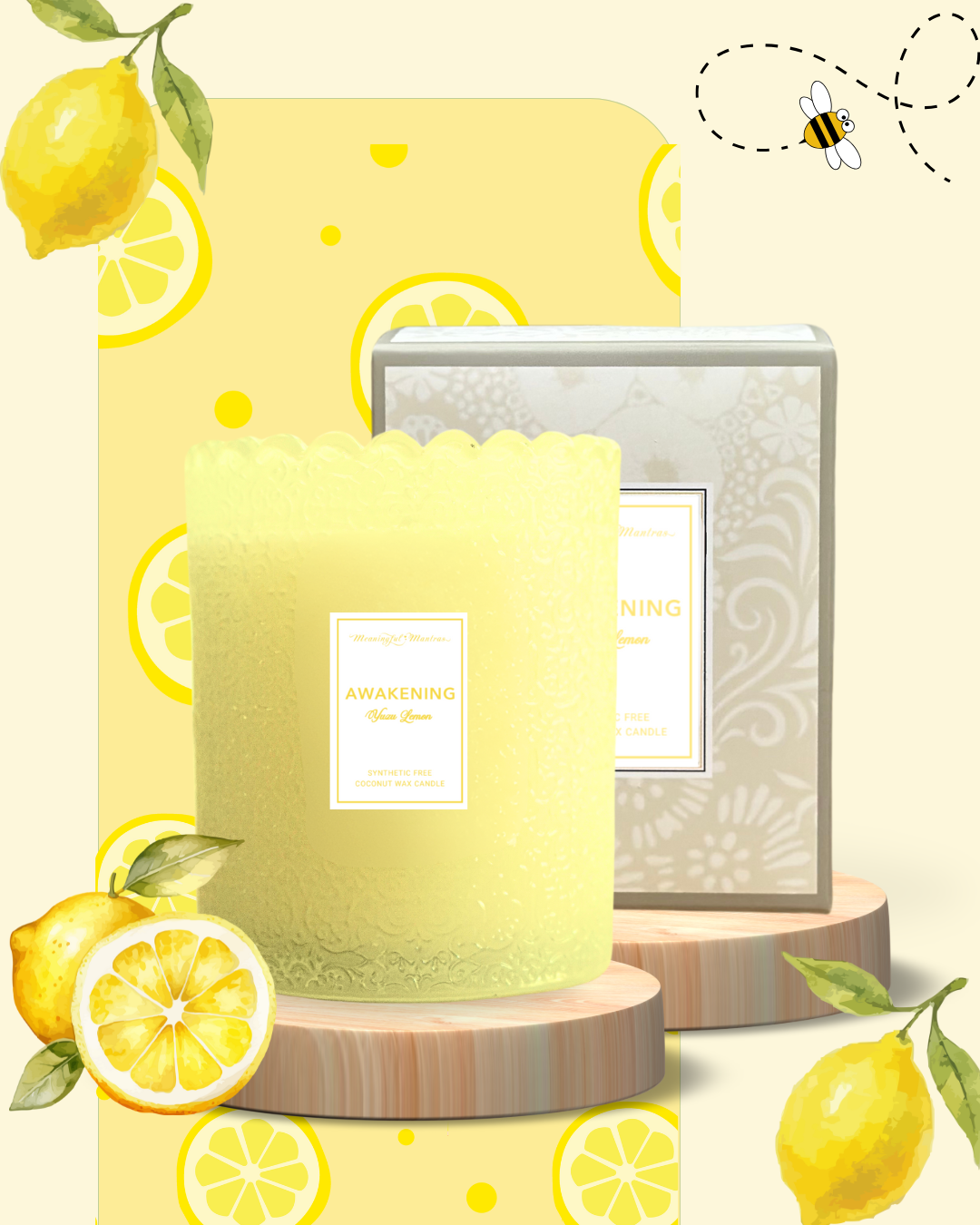 Yuzu Lemon Natural Candle 8oz Kaia Collection