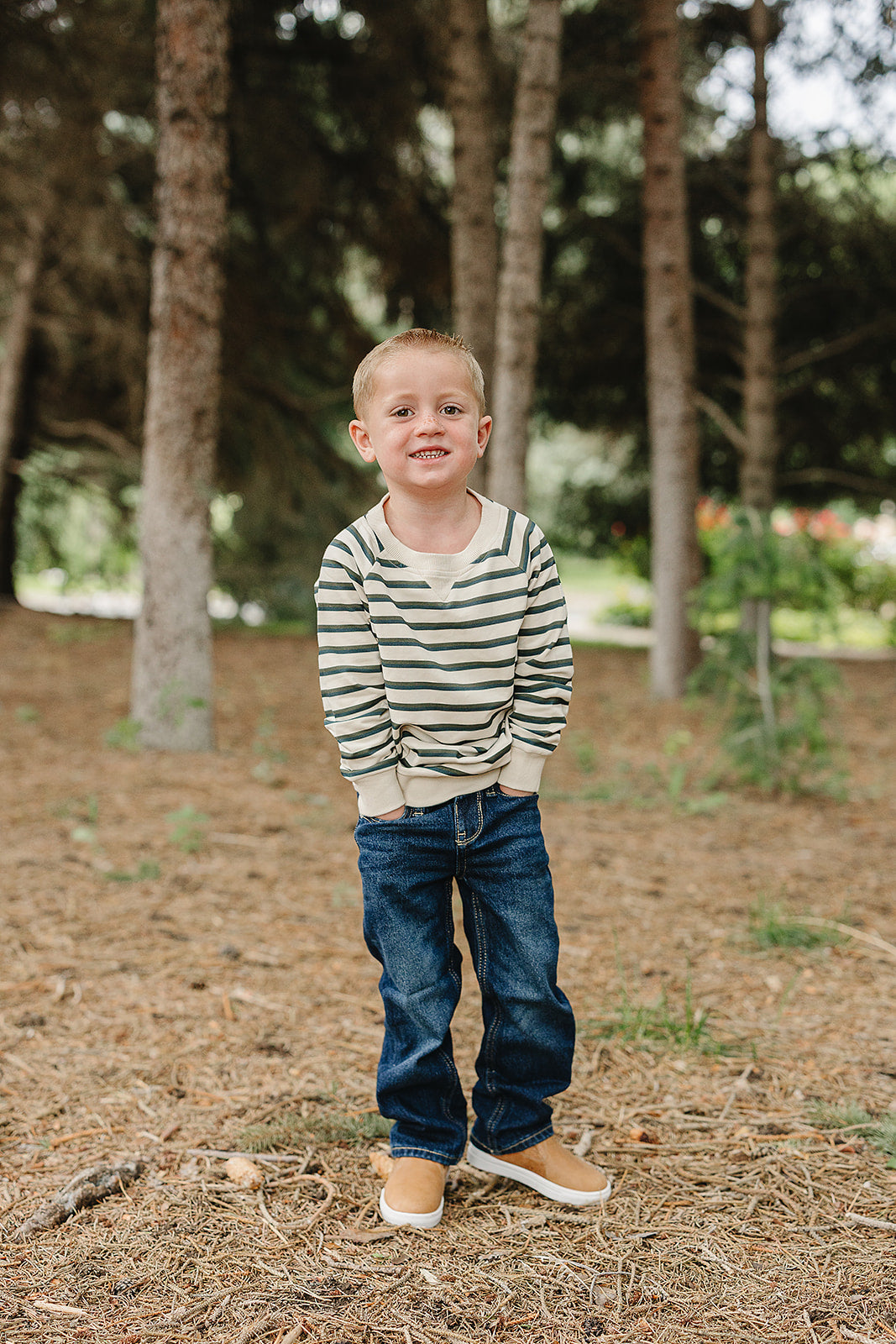 Stay Cool Striped Crewneck