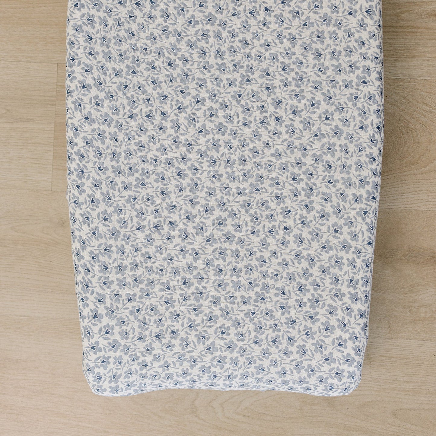 Blue Blossom Muslin Changing Pad Cover