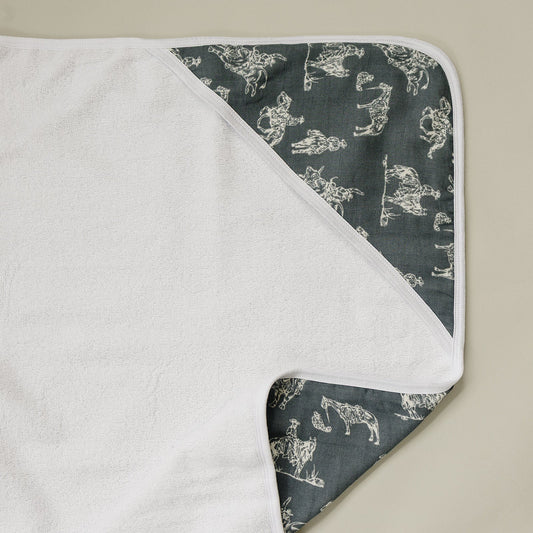 Wild West Muslin Hooded Towel