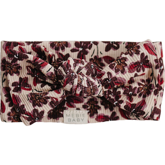 Antique Floral Ribbed Bamboo Head Wrap