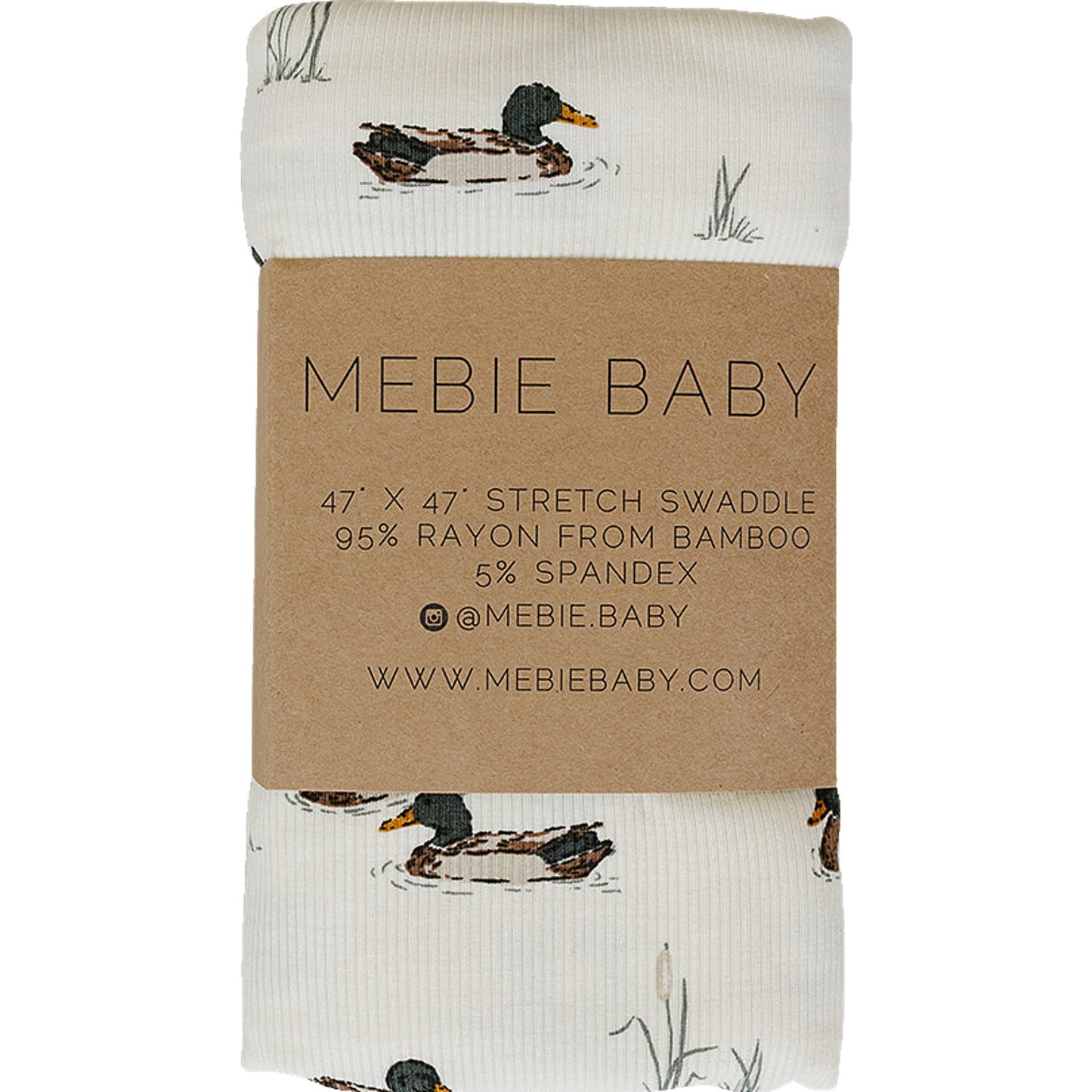 Ducks Ribbed Bamboo Stretch Swaddle